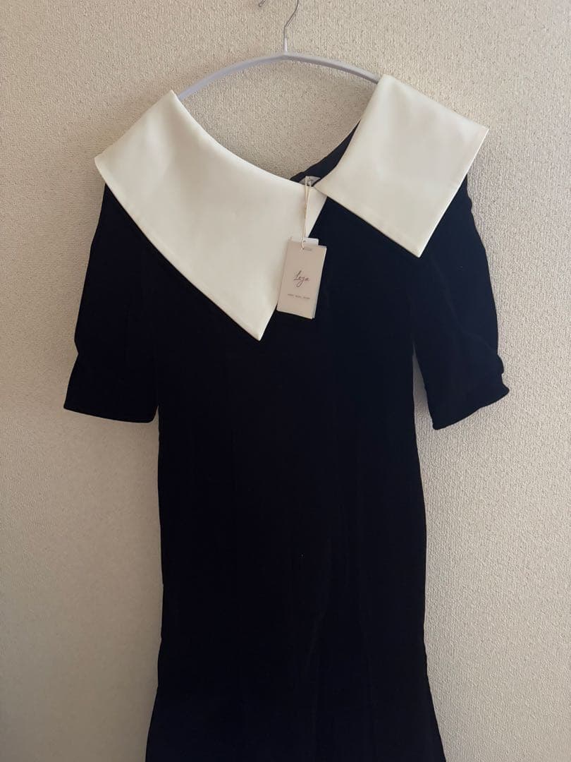 ユリ様専用LEJA配色アシンメトリービッグカラーベロアマーメイド