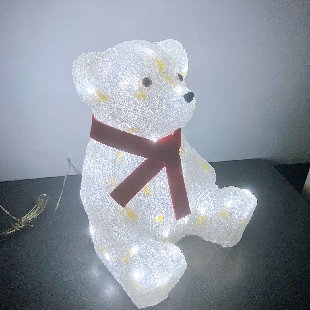 テディベア シロクマ2点セット LED