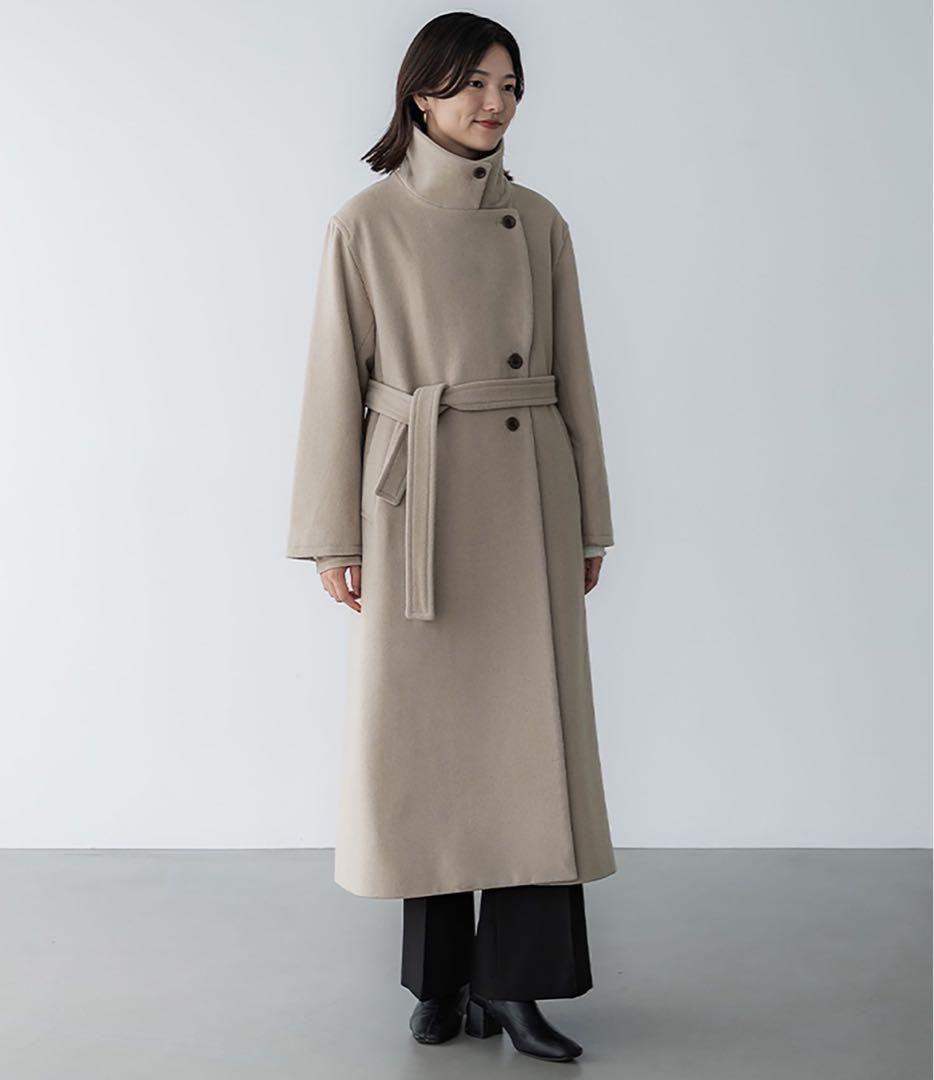 crewre カスタムメルトンマキシコート クルーレ ダブルブレスト ロング