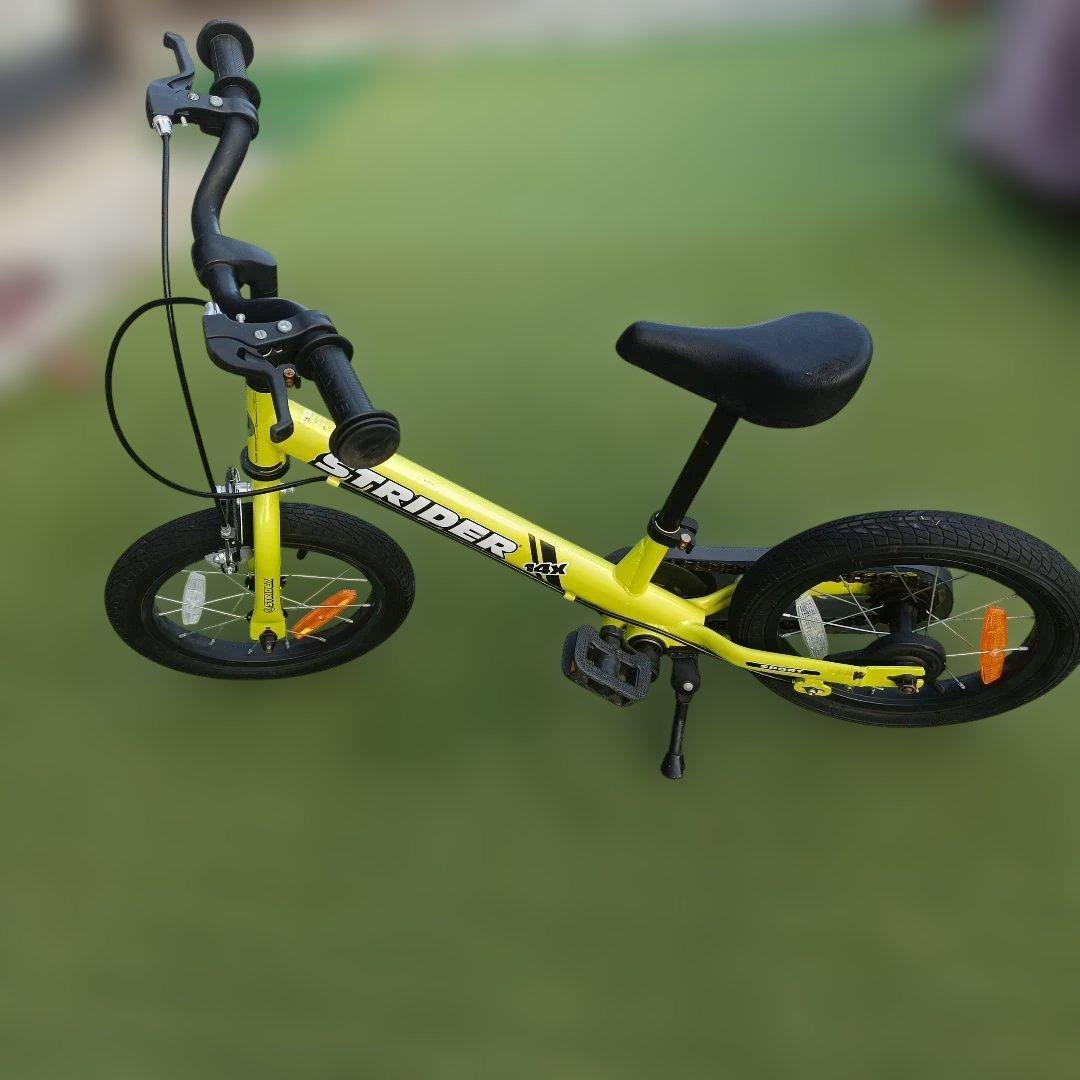 ストライダー限定色 STRIDER 14X ライムイエロー 幼児自転車 ストライダー×ムラサキスポーツ】ムラサキスポーツ限定カラー「Neon
