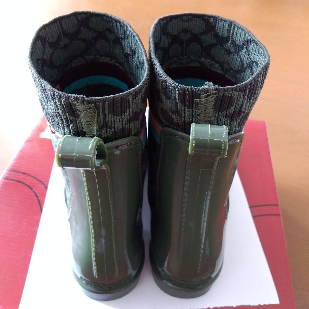 COACH コーチ レインブーツ カーキ色 - メルカリ