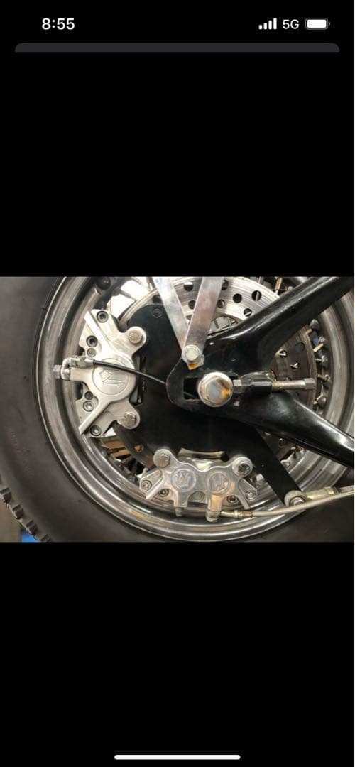 ハーレーショベル ワンオフリアダブルキャリパーサポートチョッパー 2971-420x315.jpg