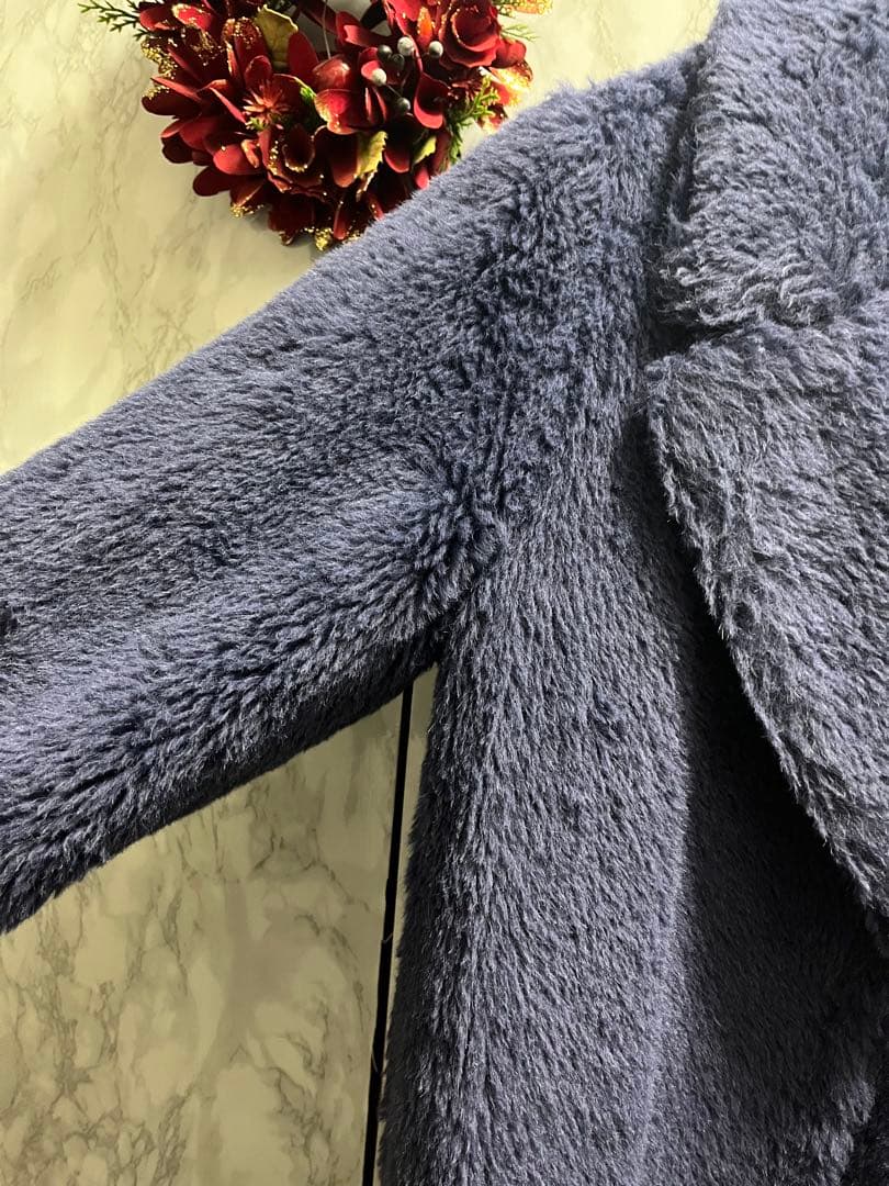 《美品》Kaon ネイビー アルパカ　ロングコート