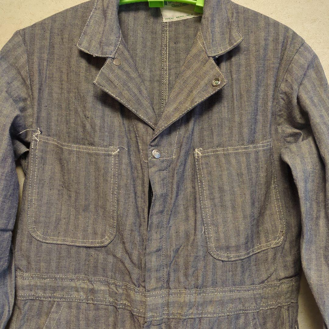 60sヴィンテージUSAユニバーサルオーバーオールHBヘリンボーンオールインワン 送料無料】台湾 UNIVERSAL OVERALL ヘリンボーンHBT アメリカ製 MADE