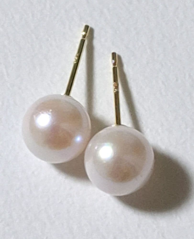 K18 あこや本真珠 パールピアス 7mm - メルカリ