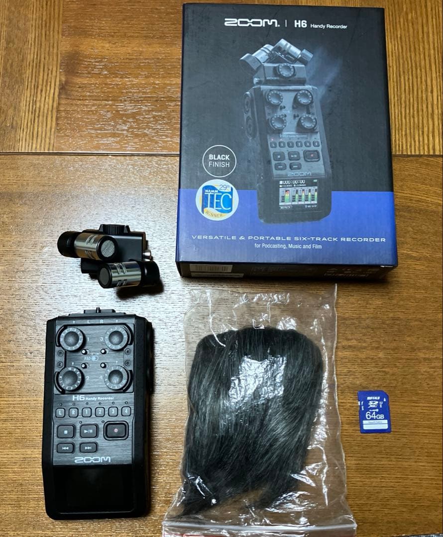 ZOOM H6/(Handy Recorder) レコーダー SD・付属品付 ZOOM H6 Black Edition ハンディレコーダー Handy Recorder 展示特価
