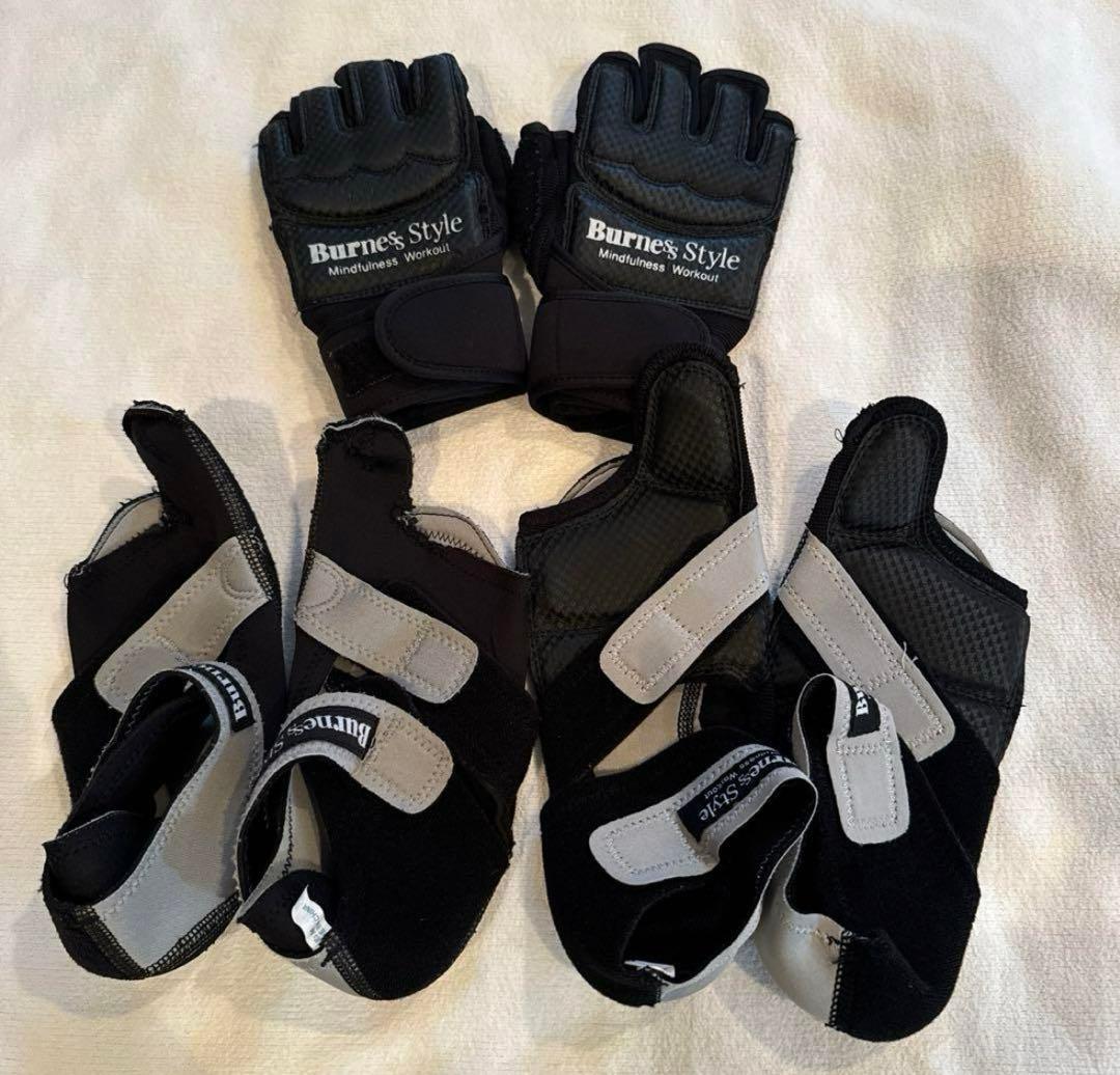 バーネススタイル 暗闇キックボクシング グローブとシューズ2セット M