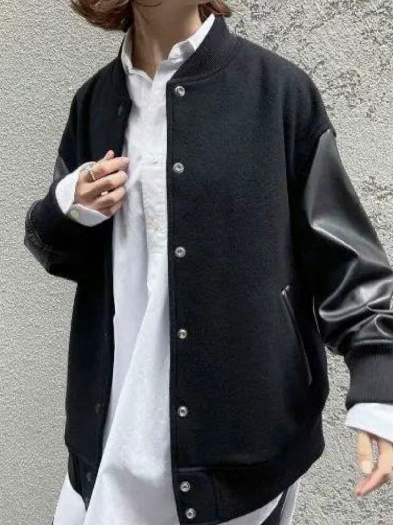 Spick & Span 】スタジアムジャンパー 黒38サイズ - メルカリ