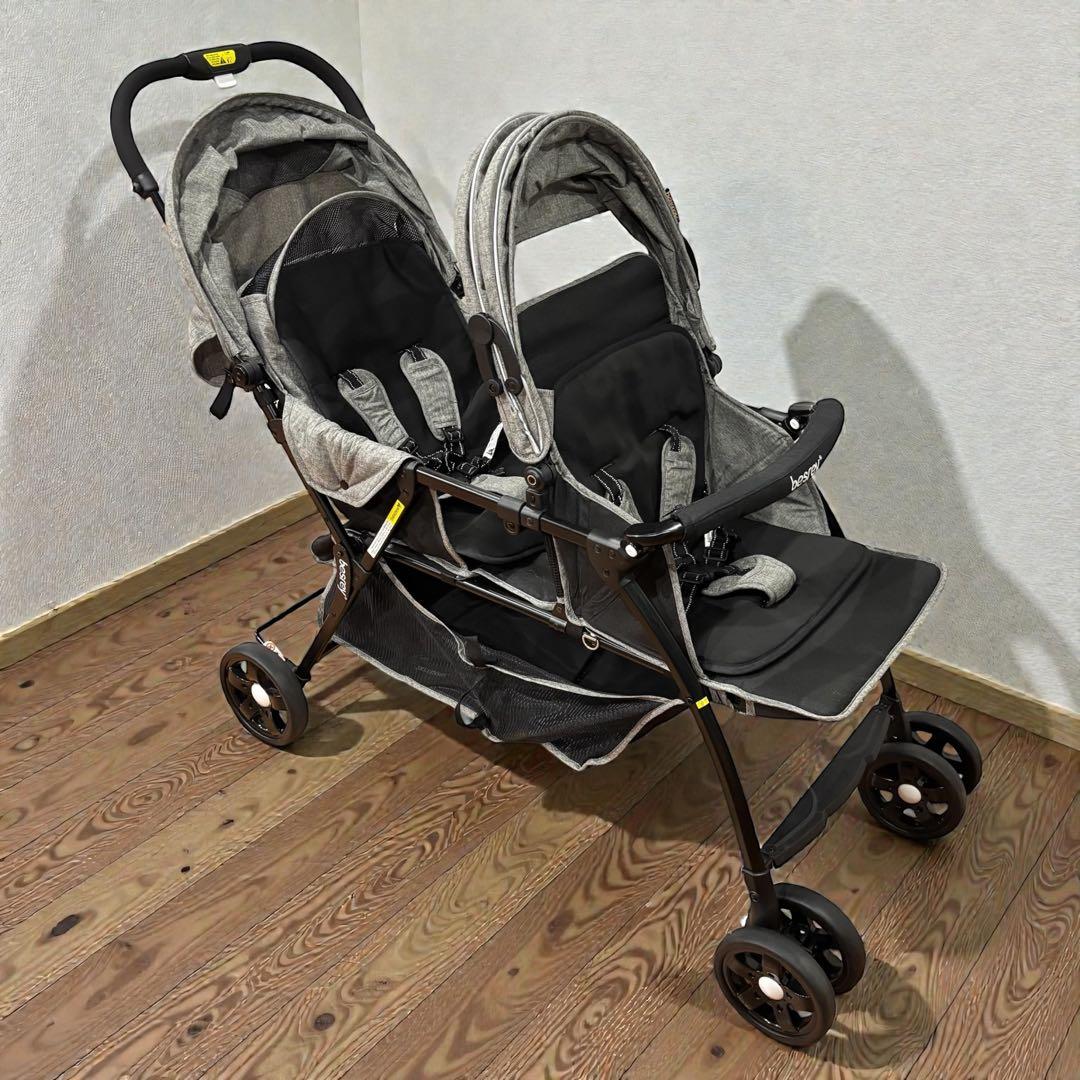 美品❤️besrey ダブルベビーカー 前後2人乗り 年子 双子 軽量タイプ