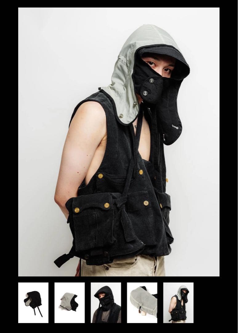 帽子 JIAN YE - REVERSIBLE FIREFIGHTER HOOD JIAN YE x SABUKARU - REVERSIBLE FIREFIGHTER HOOD — sabukaru