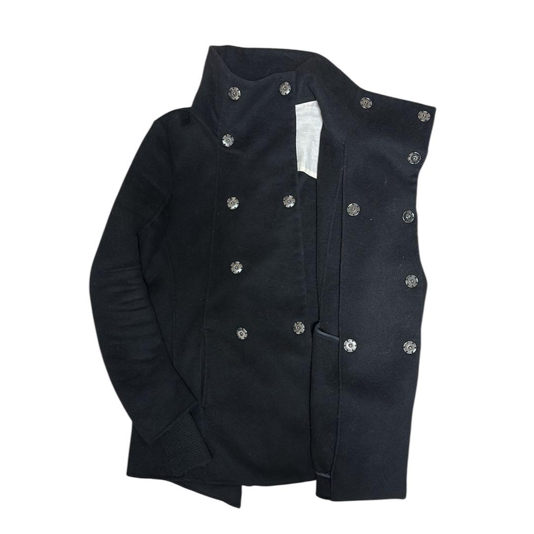 gene par YUKIO MISHIBA サムホール コート ウール 黒