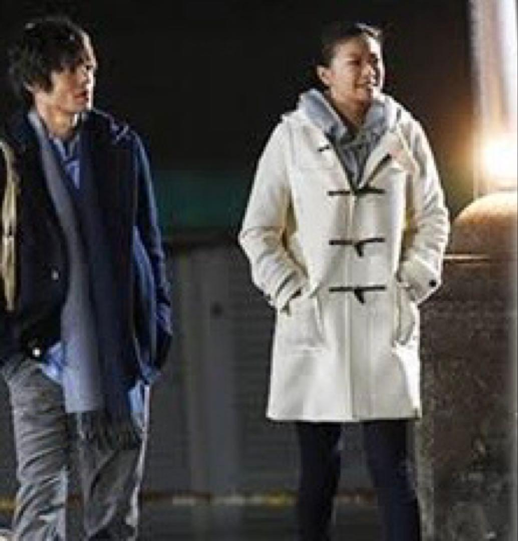 極美品 組曲 ダッフルコート カシミヤ ホワイト 榮倉奈々着用 XL