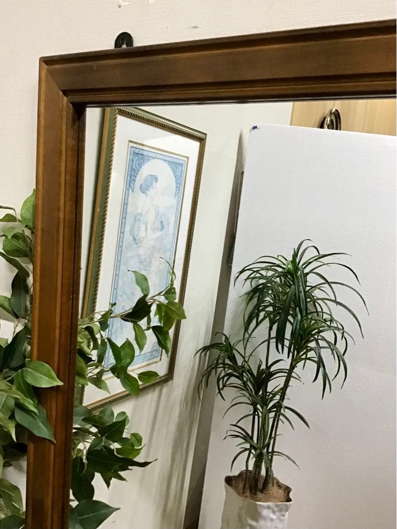 pyo様専用☆管339☆アンティーク調☆木製大型ミラー☆ジャンボミラー