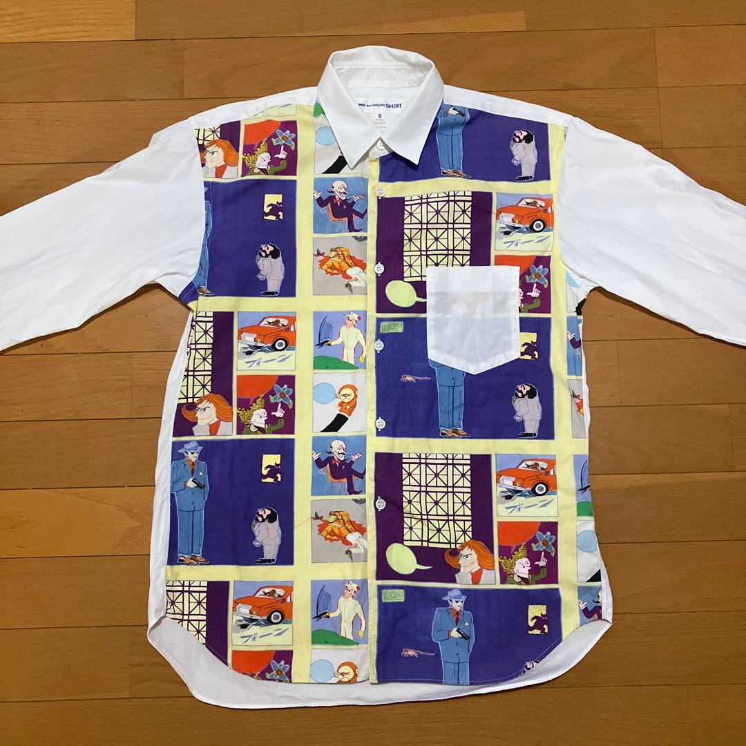 Comme des Garçons SHIRT アメコミ柄長袖シャツ XSサイズComme des