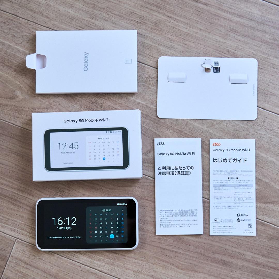 美品 Galaxy SCR01 Galaxy 「新品未使用品」Galaxy 5G Mobile Wi-Fi SCR01 White WiFi