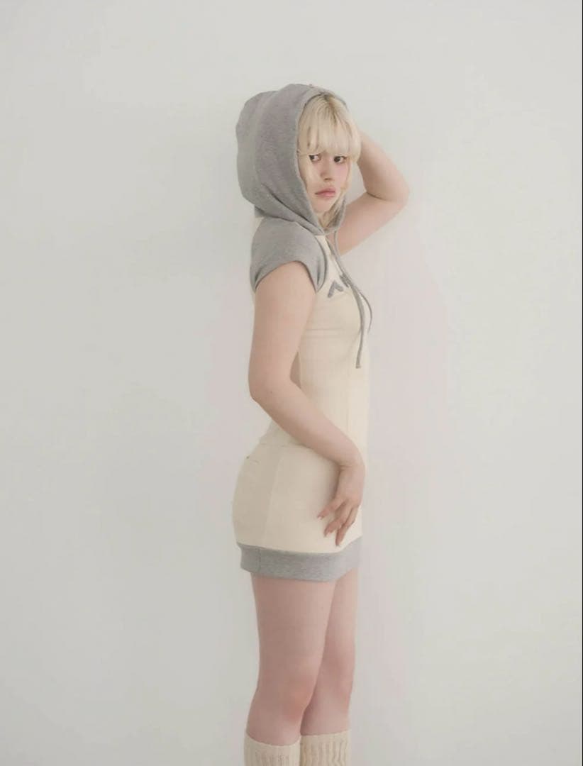 andmary Mary logo mini dress