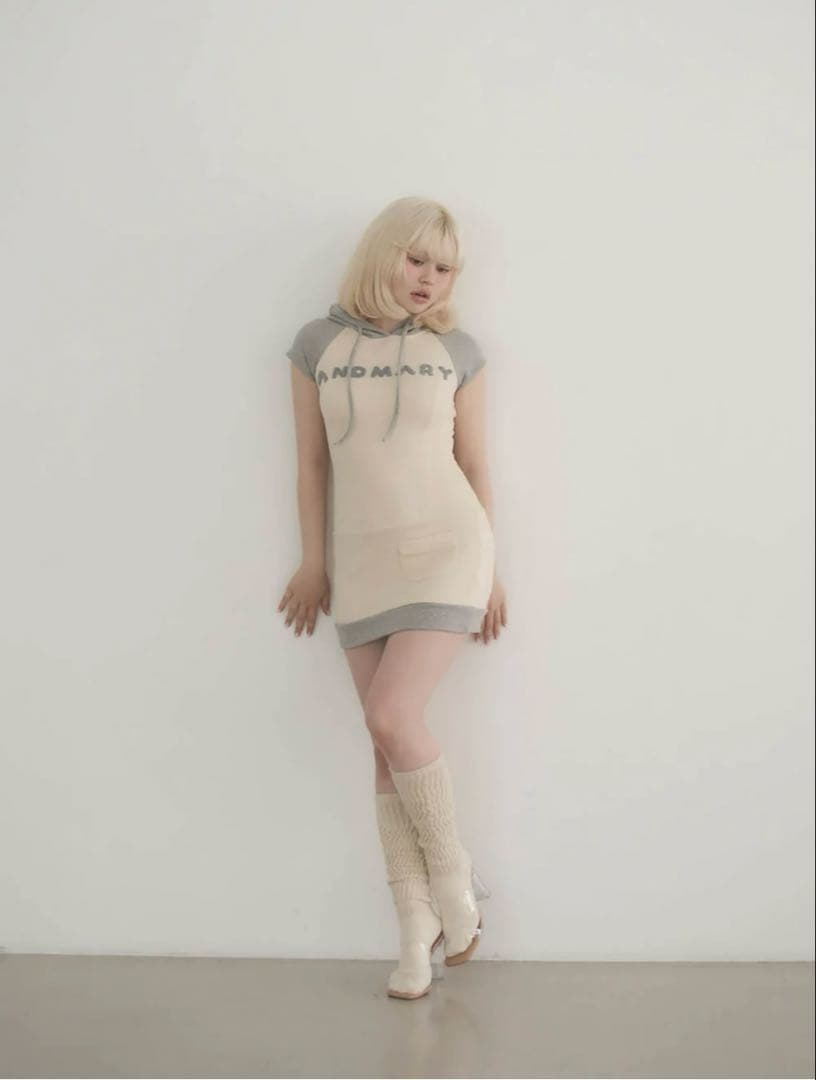 andmary Mary logo mini dress