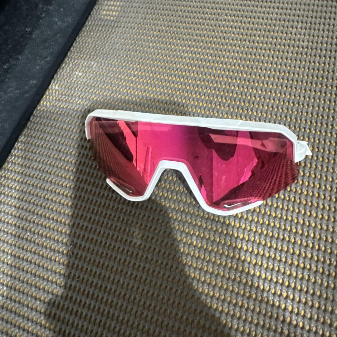 100% スポーツサングラス ホワイト/レッド 100%(ワンハンドレッド) スポーツサングラス スピードクラフト XS