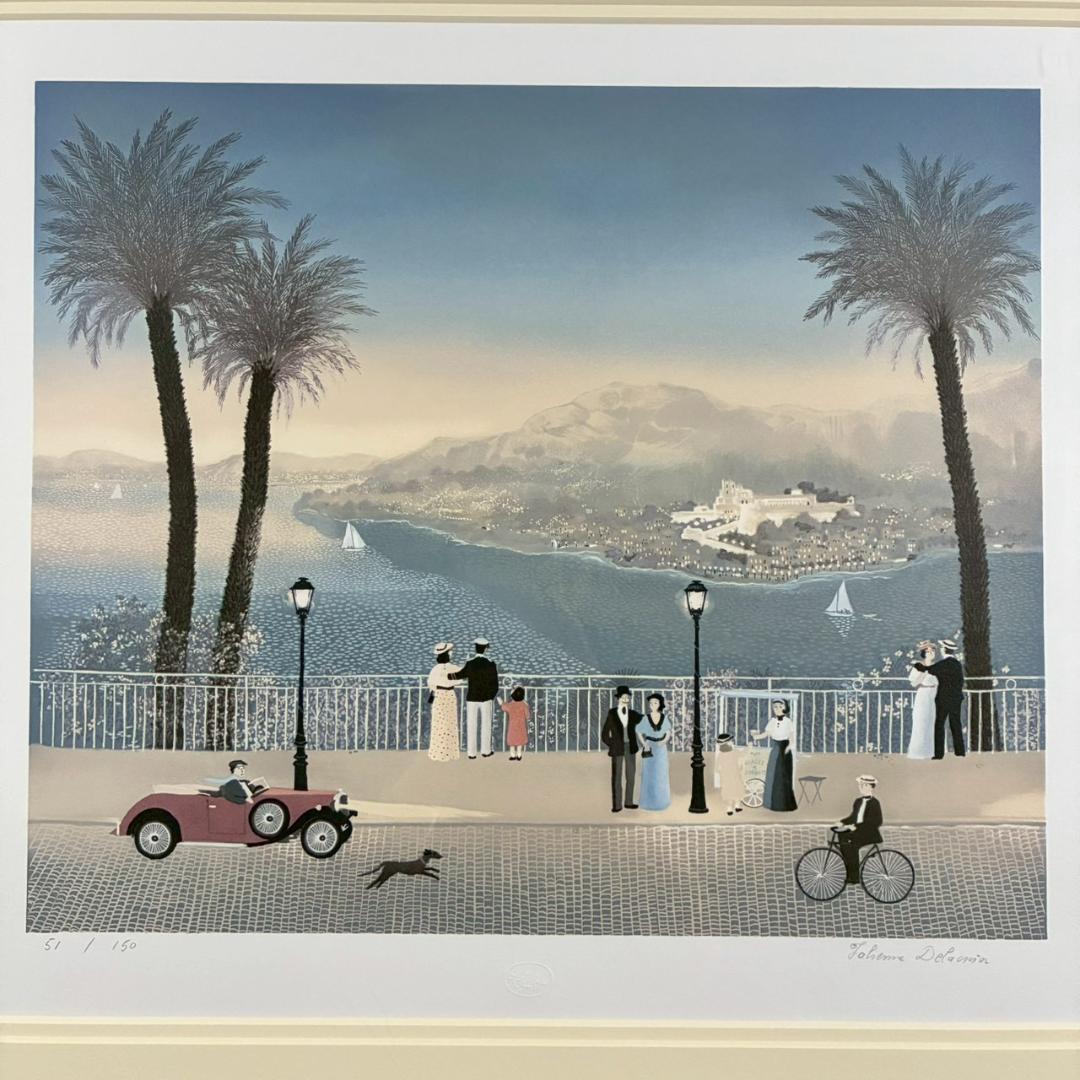 美品 ファビアン・ドラクロワ「モンテカルロ」リトグラフ 直筆サイン入
