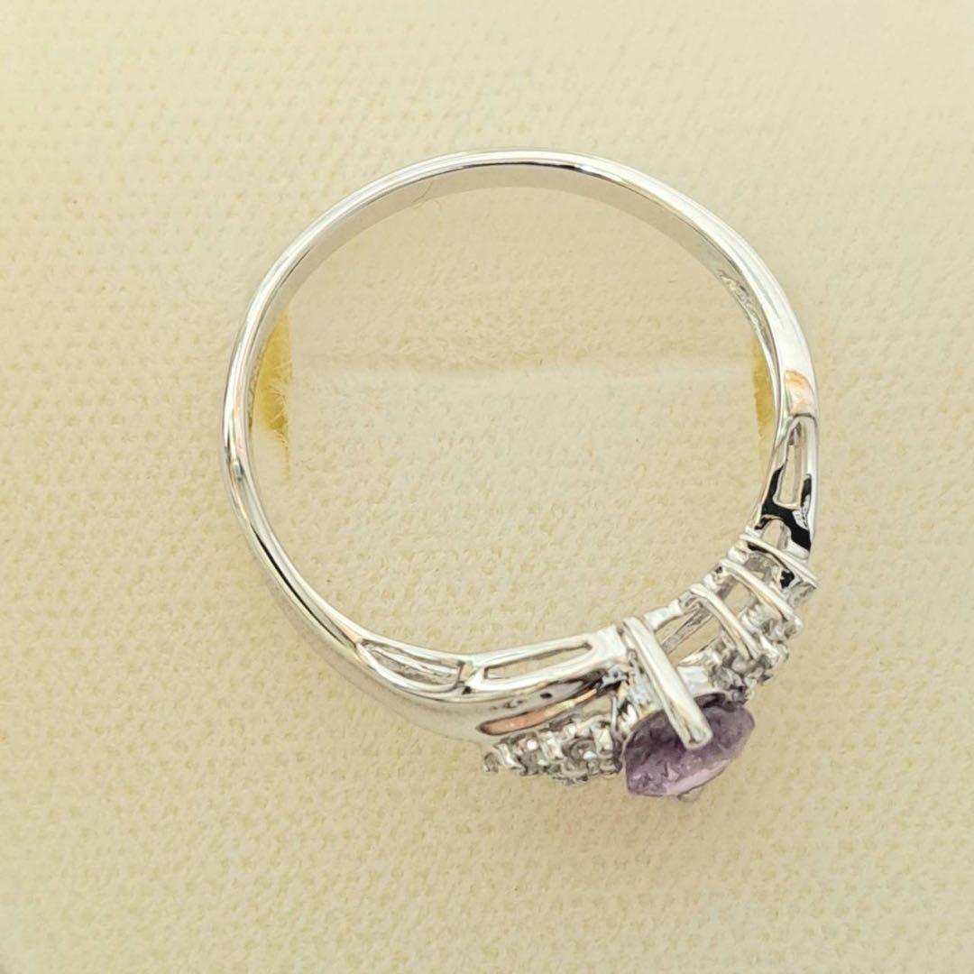 EB11 K14刻印　紫色　オーバルカット　リング　2.4g 指輪　パープル