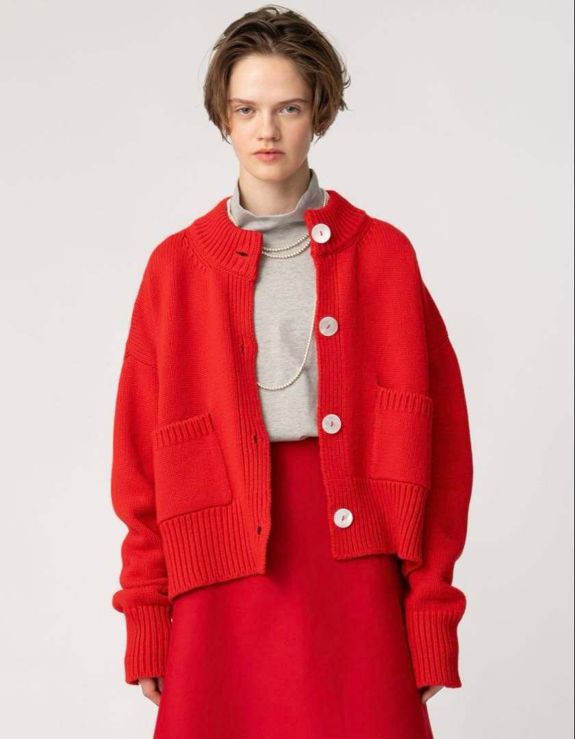 今期ロンハーマン別注 ナキエ アイスブレーカー カーディガン レッド