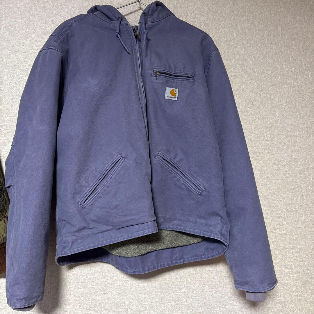 Carhartt アクティブジャケット L パープル Carhartt カーハート アクティブジャケット ダック地 フルジップ