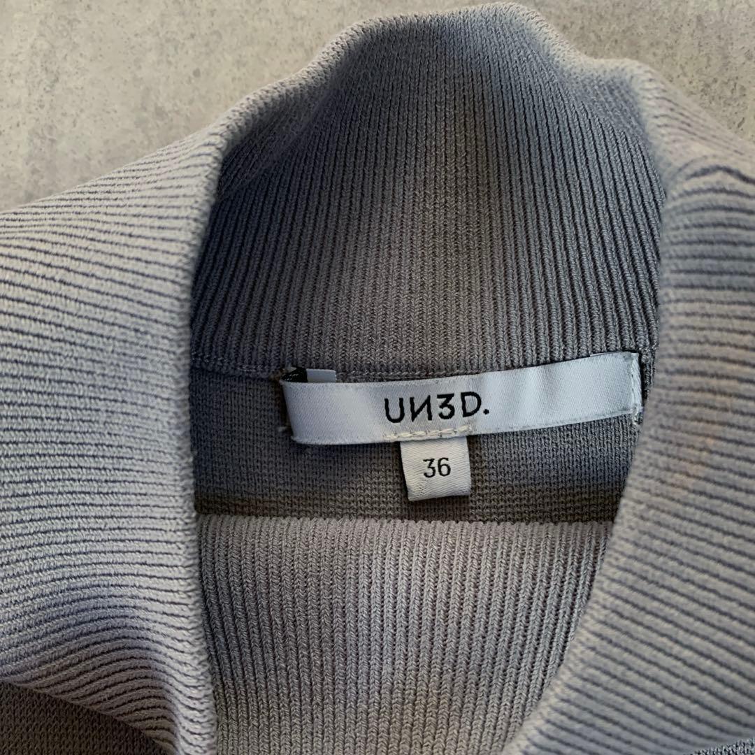 UN3D. MIX DOT JACQUARD KT OP ニットロングワンピース UN3D.