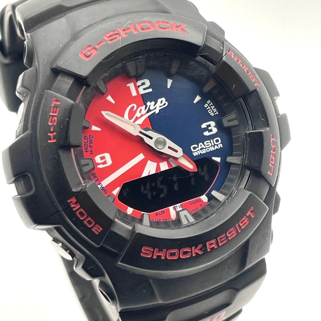 【稼働】G-SHOCK 広島カープ 2010 腕時計 60周年 ブラック G-SHOCK カープモデル Gショック G-100 広島カープ 2010年コラボモデル