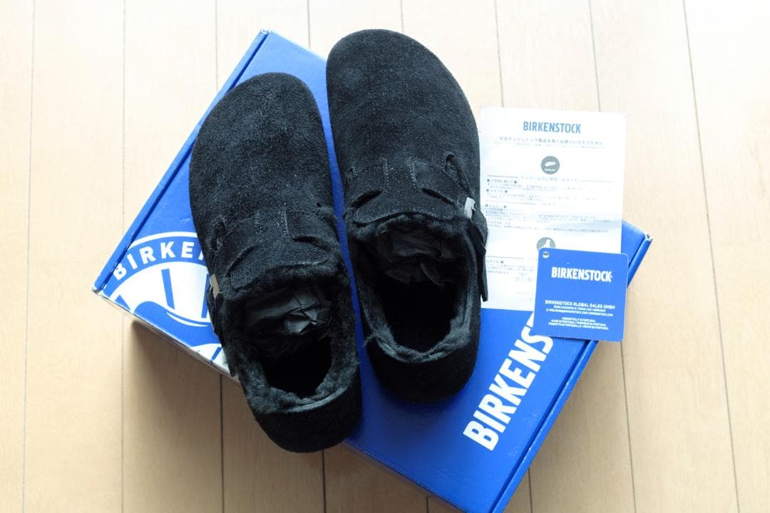 BIRKENSTOCK ビルケンシュトック London ロンドンシアリング 黒 London Shearling / ロンドンシアリング」（スエードレザー