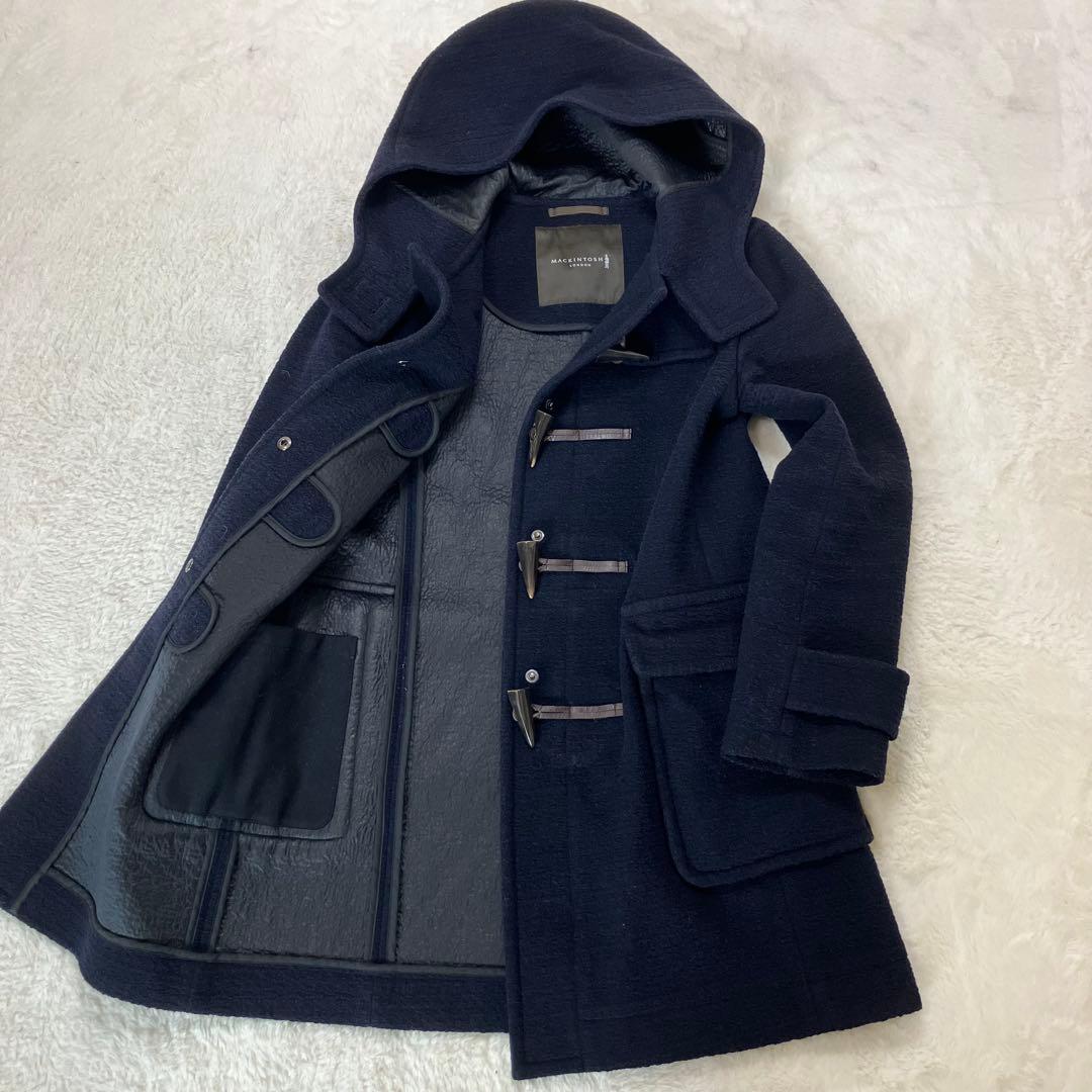 マッキントッシュロンドン✨起毛 モールヤーン　撥水加工 ダッフルコート ネイビー マッキントッシュロンドン ダッフルコート ネイビー - メルカリ