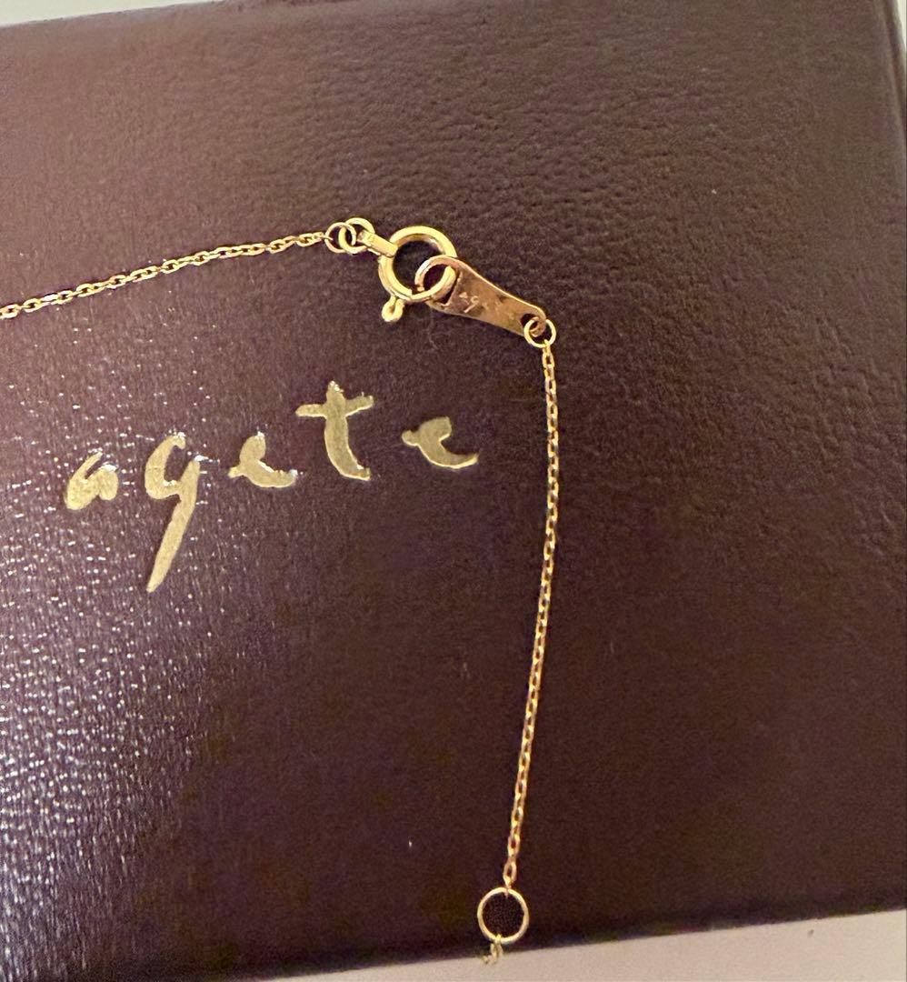 agete k18ネックレス 0.11ct YG マイクロセッティング