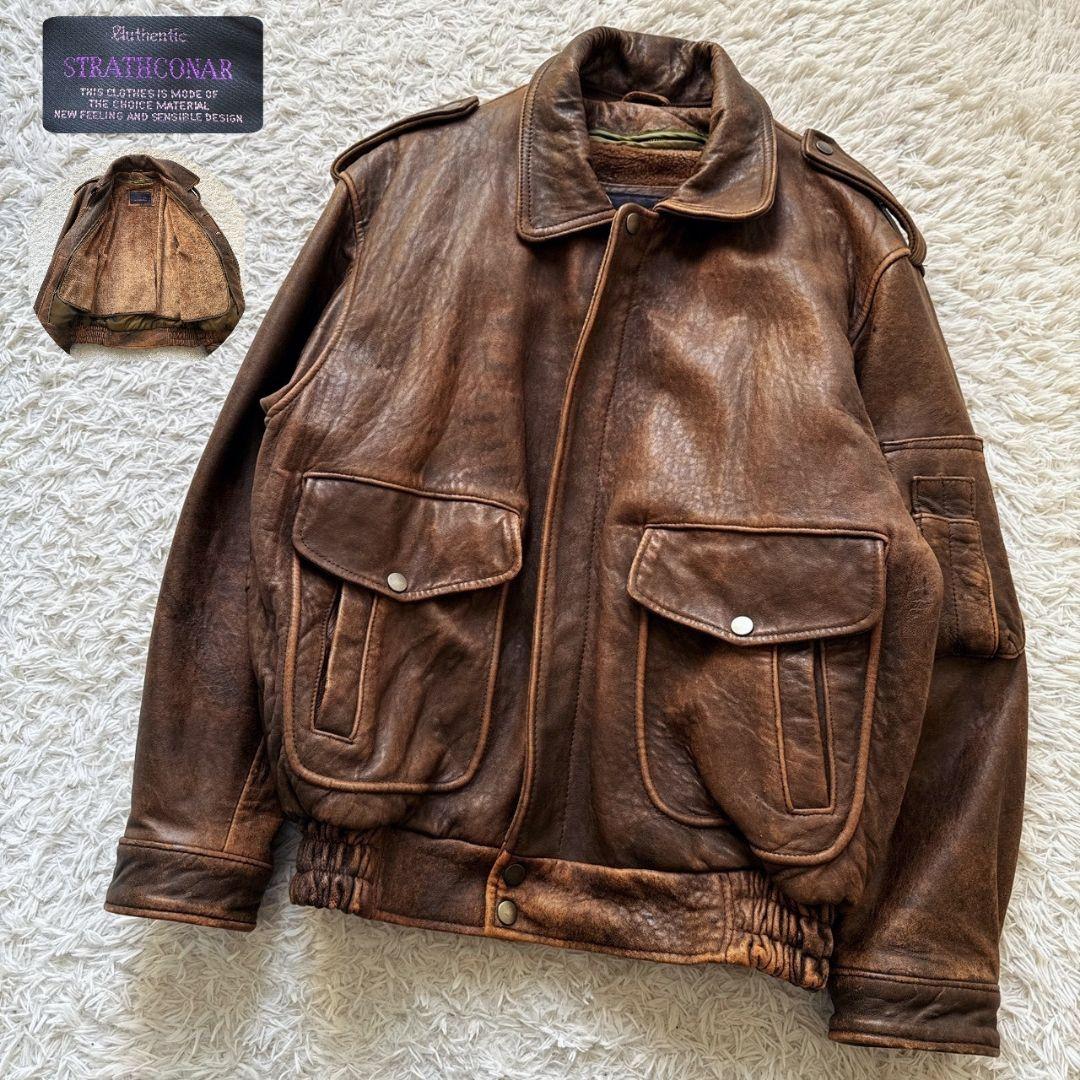 90s Type A-2 羊革 ライナー フライトジャケット ボンバージャケット FLIGHT EQUIPMENT A-2タイプ 90s ラムレザーフライトジャケット L