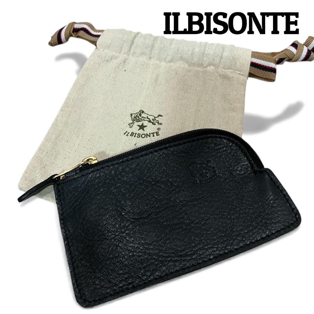 【極美品】イルビゾンテ ケース　キーケース　L字ファスナー　シボ革　保存袋 極美品】イルビゾンテ ケース キーケース L字ファスナー シボ革 保存袋