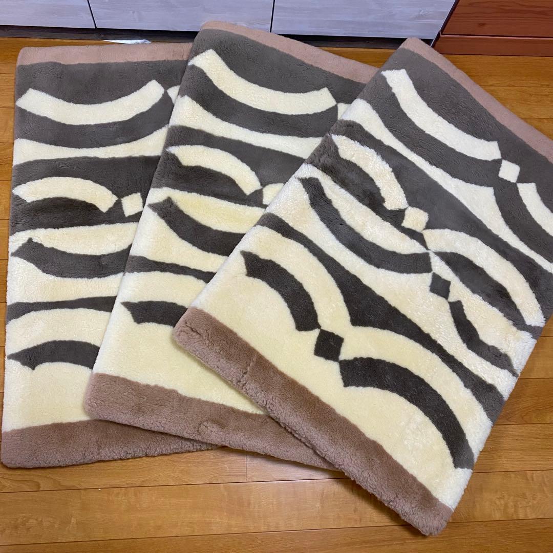 ファートン 丸八真綿 ミニファートン 羊毛 3枚セット 100×66 毛皮敷き布団 ミニファートン カルタモ シングル