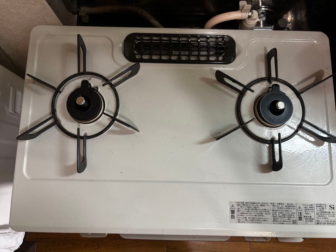2023年製 リンナイ 都市ガス ガスコンロ 2バーナー ホワイト - メルカリ