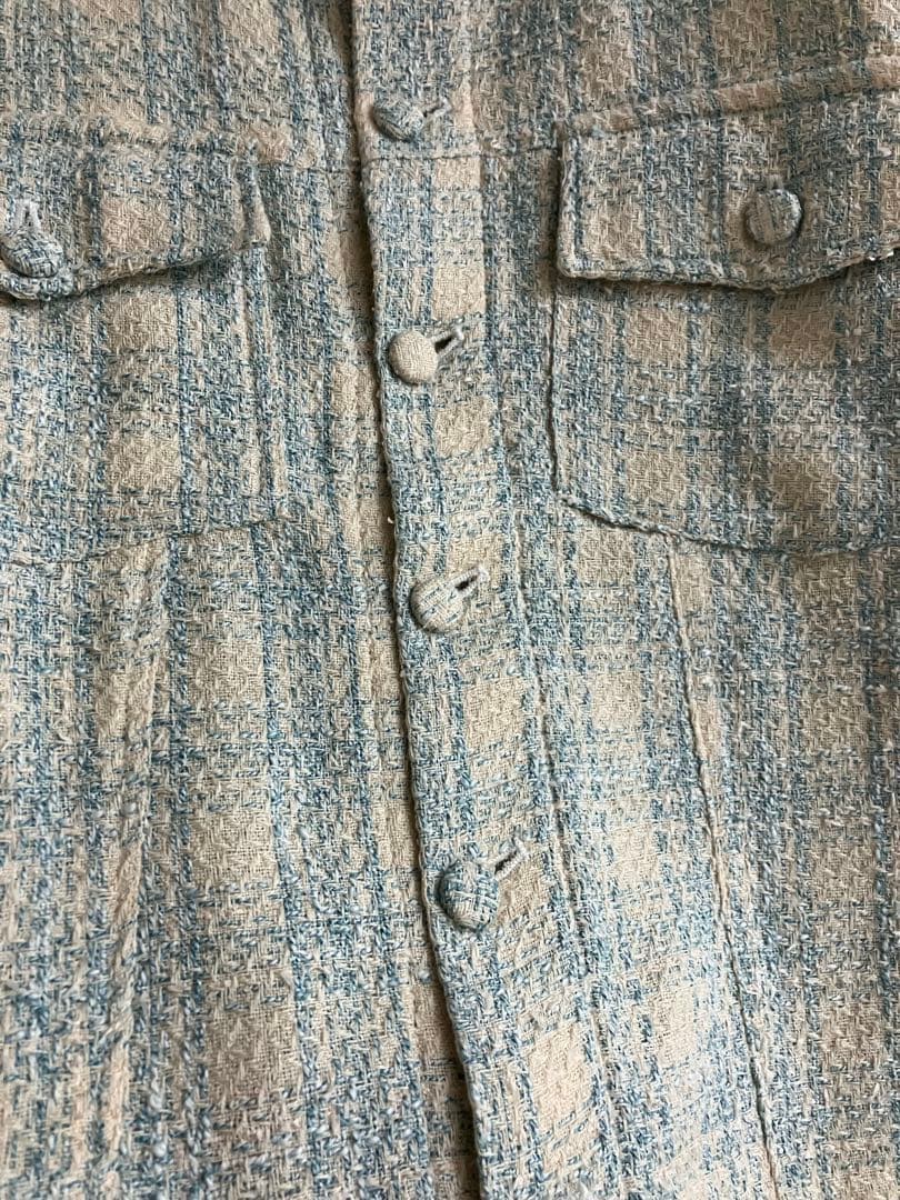 tokio】チェック ファンシー ツィード トラッカージャケット