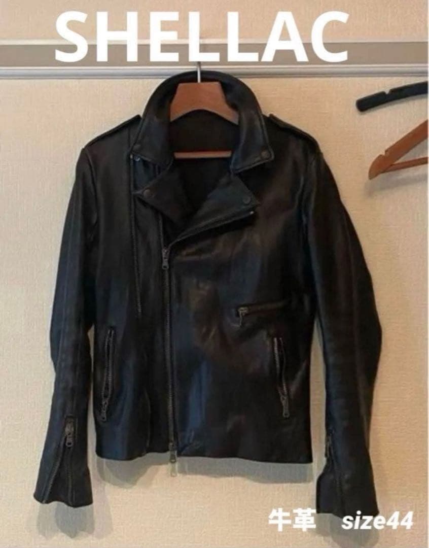 SHELLAC ライダースジャケット【ダブル】牛革レザー - メルカリ