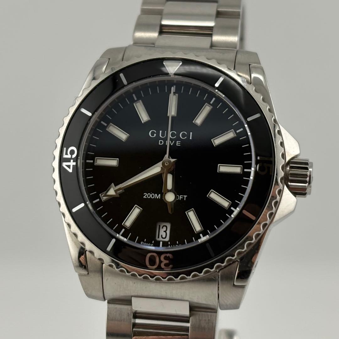 【超希少】グッチ ダイブ 136.4 クォーツ デイト レディース 楽天市場】GUCCI(グッチ) ダイブ デイト 136.4 ピンク文字盤