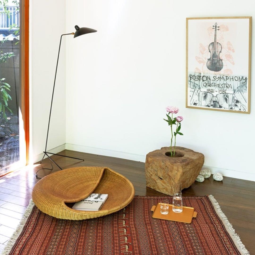 【最終値下げ・送料込】IDEE POD ラタン 座椅子 チェア 定価6.5万 イデー / IDEE ポッド / POD 座椅子 ラタン 中古 籐 和 モダン