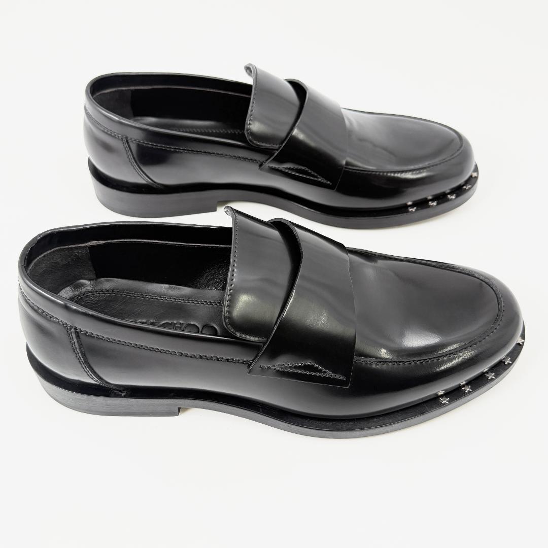 新品】ジミーチュウ ローファー スタースタッズ 黒 ブラック 約25㎝ 39