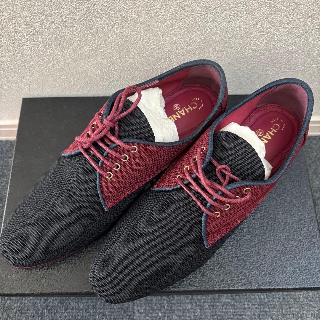 CHANEL 靴 メッシュ レースアップシューズ (23.5cm)