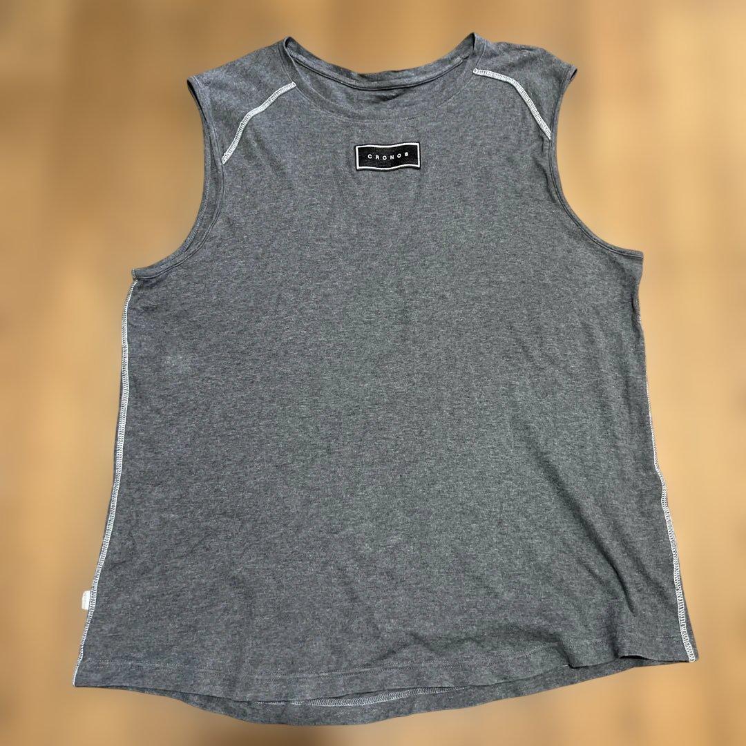 CRONOS グレー ノースリーブ サイズXL 綿100% タンクトップ - メルカリ