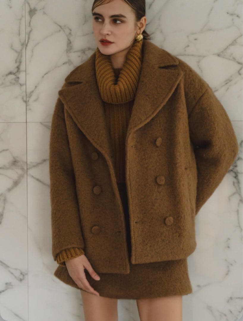 シェリエ Handmade stitch wool jacket coat