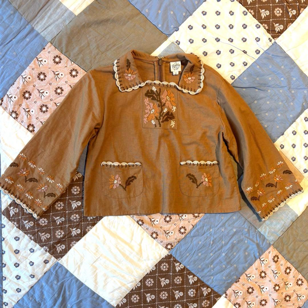 5-7y apolina dusty blouse アポリナ ブラウス 刺繍 - メルカリ
