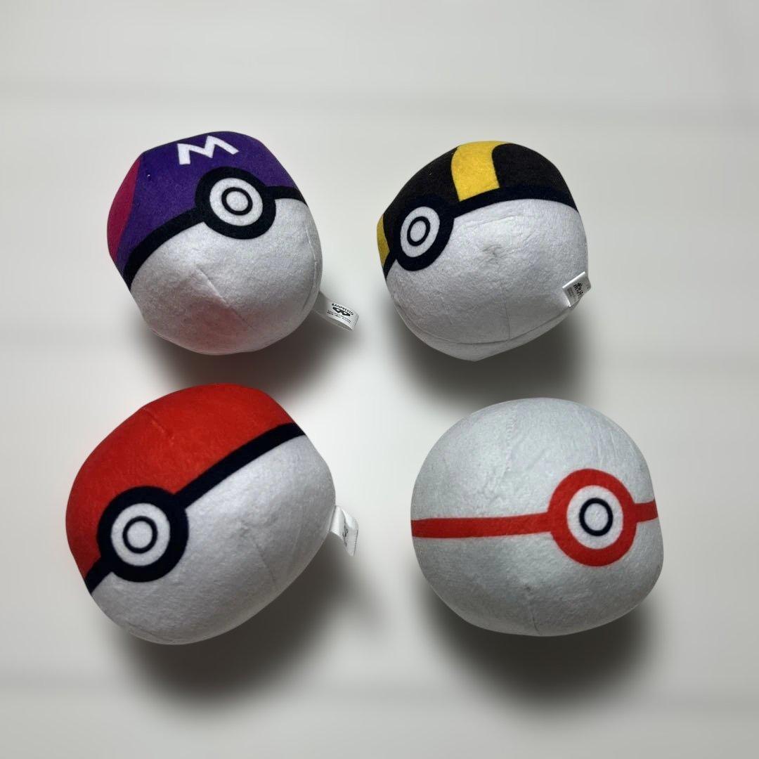 ポケモンボールぬいぐるみ4個セット