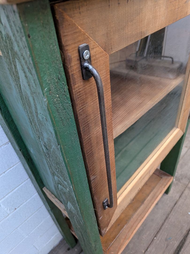 古材かざり棚 グリーン - 木製ラック・ウッドラック新品 通販