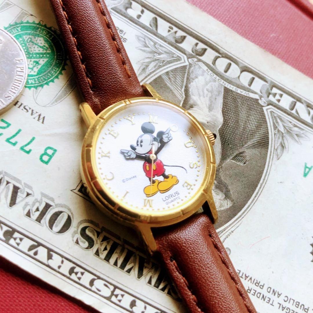 3968【超可愛い】ミッキーマウス ディズニー クォーツ 腕時計 動作品