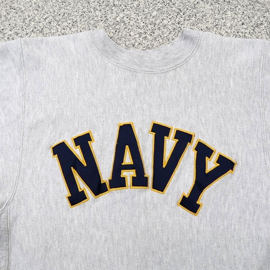 極上 90s M USA製 NAVY チャンピオン リバースウィーブ ワッペン