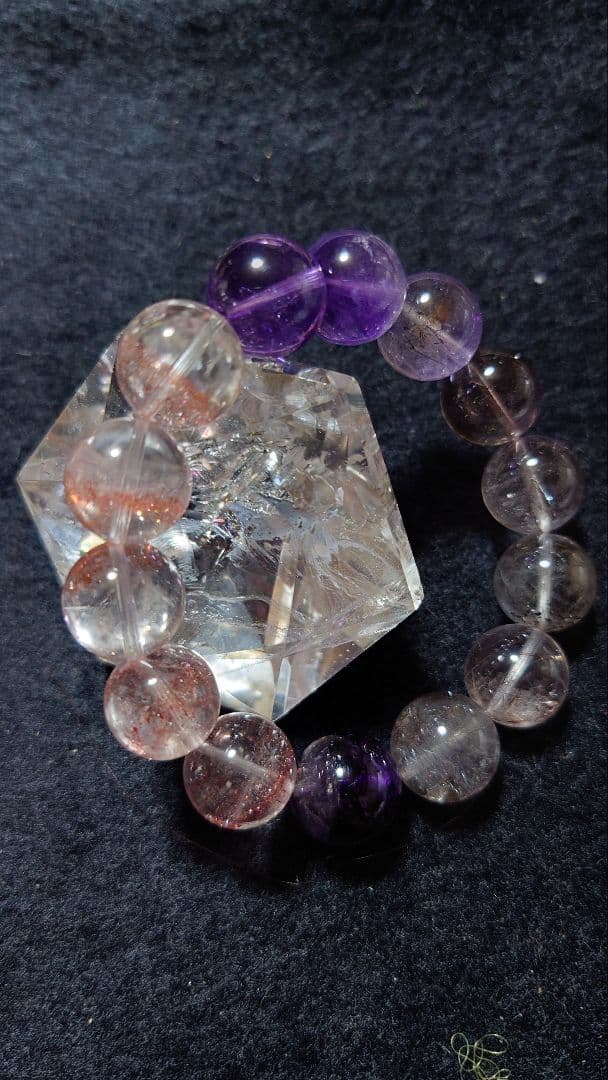 スーパーセブンブレスレット スーパーセブン ブレスレット 15.5mm玉 （リーワン市場秘蔵） 取寄せ品