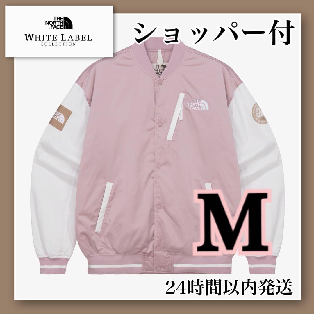 ノースフェイス ホワイトレーベル スタジャン ピンク ウィメンズ レディース M IVEイソ着 韓国限定 ノースフェイス ホワイトレーベル スタジャン